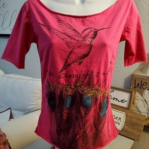 BCBGirls Vintage Decorated Tee Size Small